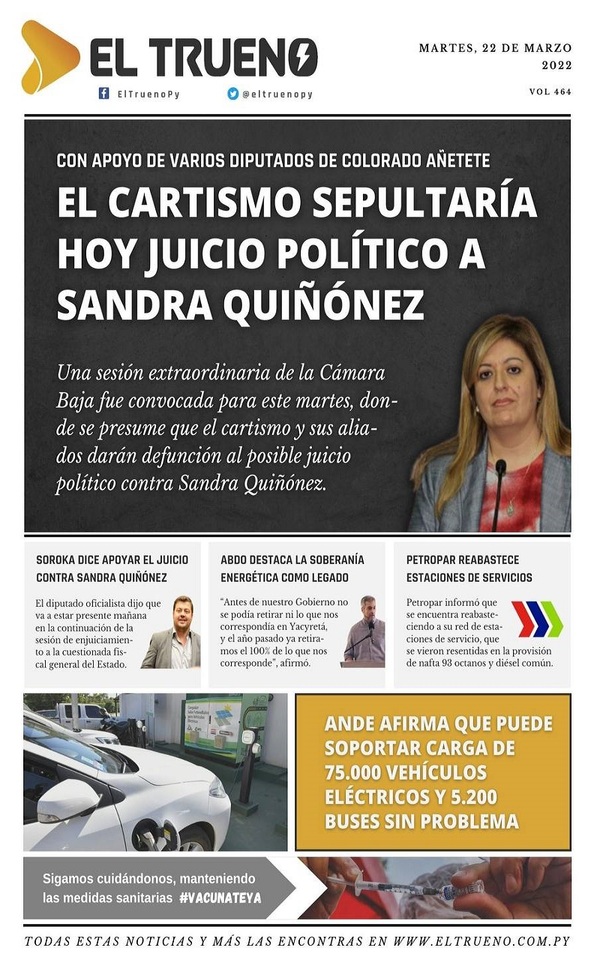 Portadas de este martes 22 de marzo de 2022