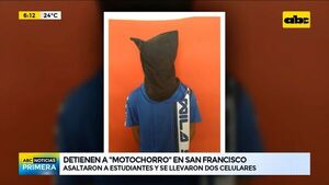 Detienen a “motochorro” en San Francisco - ABC Noticias - ABC Color