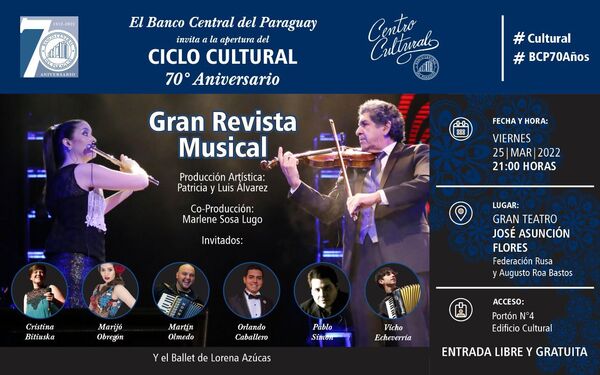 El BCP celebrará 70 años con un show de grandes artistas - .::Agencia IP::.