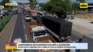 Camioneros se platean volver a Asunción  - ABC Noticias - ABC Color