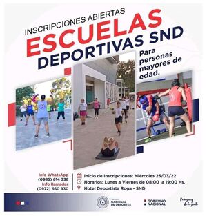 Niños de 6 años y mayores de edad pueden inscribirse a las Escuelas Deportivas SND - El Independiente