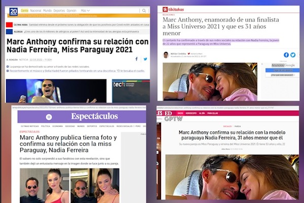 Celebridades: La pareja del año sigue siendo noticia en medios internacionales