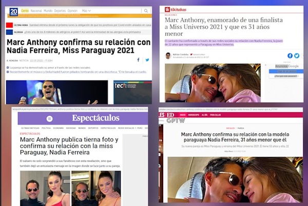  Celebridades: La pareja del año sigue siendo noticia en medios internacionales