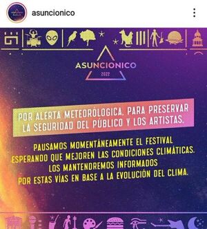 Tormenta frena día 1 del Asunciónico
