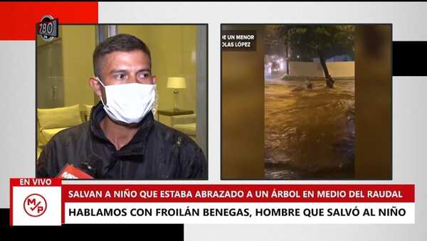 Froilán el héroe sin capa cuenta como salvó al pequeño de no ser llevado por el raudal - Megacadena — Últimas Noticias de Paraguay