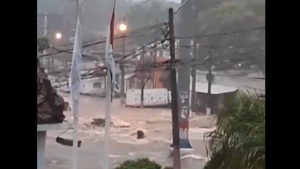 Nuevo desborde del arroyo Lambaré tras temporal