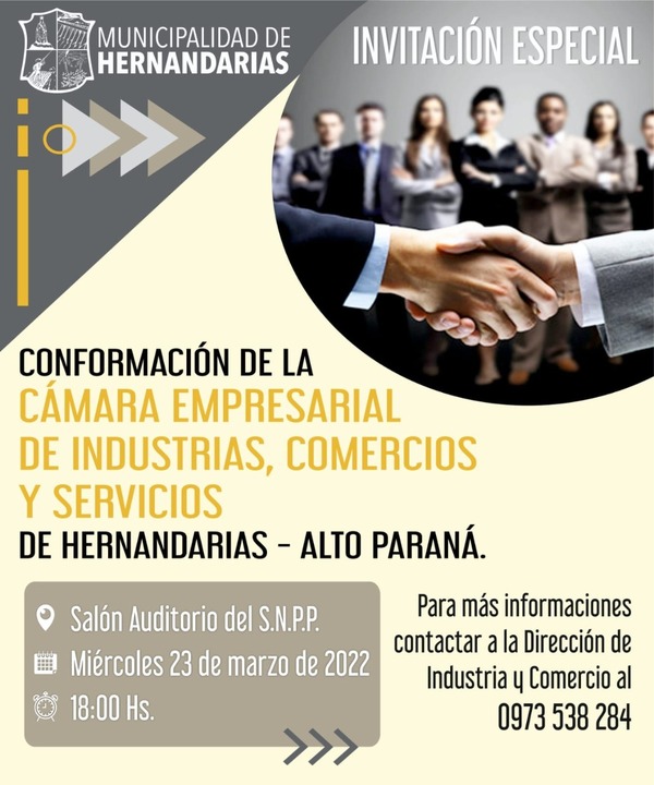 Conformarán hoy la Cámara Empresarial de Industrias Comercios y Servicios de Hernandarias. - La Clave