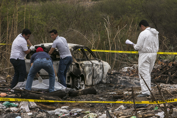 Hallan siete cuerpos calcinados dentro de un vehículo en el centro de México - MarketData