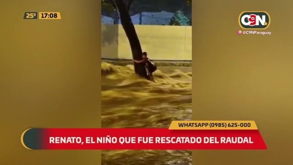 Renato, niño rescatado del raudal: madre agradeció a Froilán, quien fue su salvador - C9N