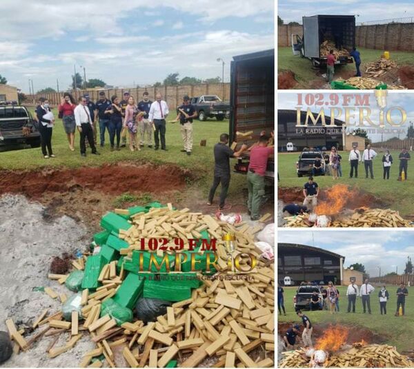 Incineran gran cantidad de droga por orden judicial - Radio Imperio