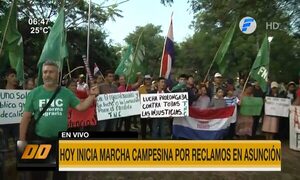 Hoy inicia marcha campesina en Asunción | Telefuturo