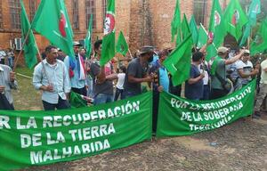 Asunción: campesinos se despliegan por el microcentro para una nueva marcha
