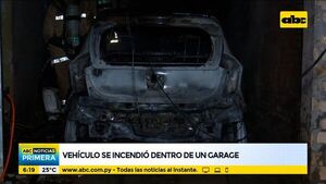 Vehículo se incendió dentro del garaje - ABC Noticias - ABC Color