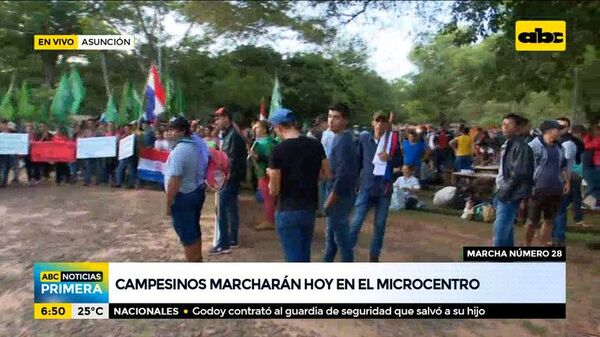 Campesinos marcharán hoy en el Microcentro - ABC Noticias - ABC Color