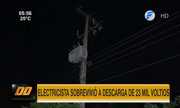 Electricista sobrevivió a descarga de 23 mil voltios en San Lorenzo | Telefuturo