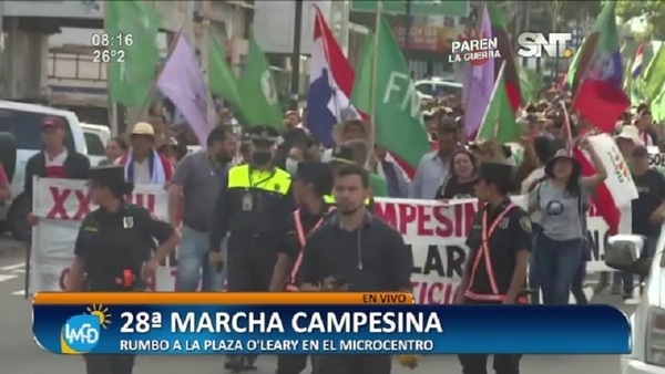Asunción: 28° marcha campesina continúa su recorrido - SNT