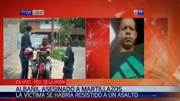 Albañil fue asesinado a martillazos en Fernando de la Mora