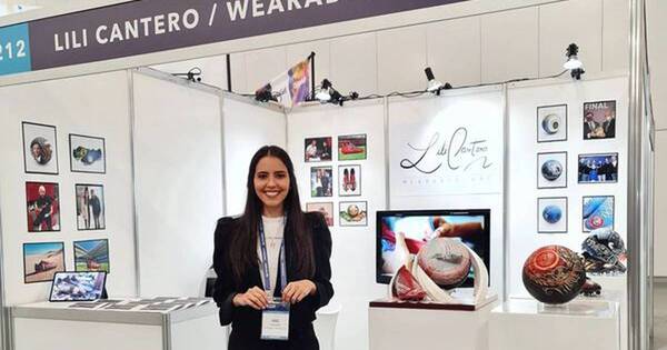 La Nación / Lili Cantero, la artista paraguaya que expuso su arte en el Soccerex Americas 2022