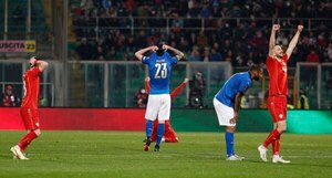 ¡Otra histórica eliminación! Italia cae ante Macedonia y queda fuera del mundial