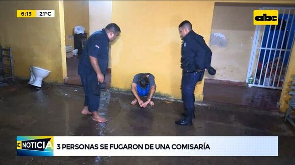 Tres presos se escaparon de una comisaría - ABC Noticias - ABC Color