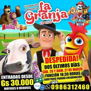 Invitan al último show de Los Amigos de la Granja en Encarnación