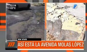 Deplorable estado de la avenida Molas López | Telefuturo