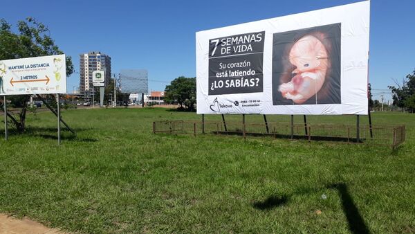 Día del niño por nacer, más de 10 carteles provida fueron reubicados en Encarnación