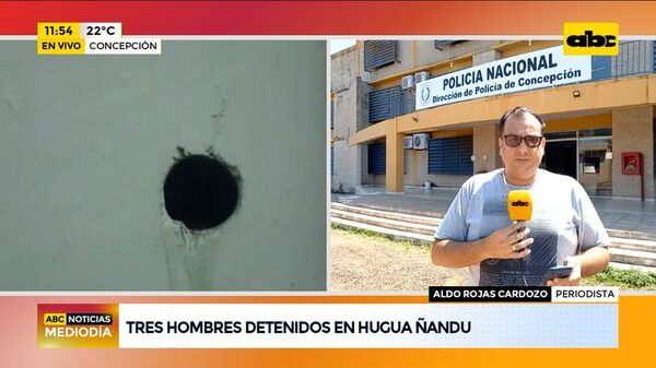 Tres hombres detenidos en Hugua Ñandu  - ABC Noticias - ABC Color