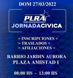 PLRA realiza nueva Jornada Cívica de inscripción, afiliación y traslados en Amistad 1