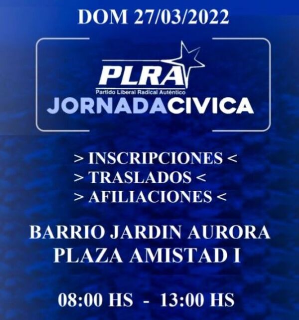 PLRA realiza nueva Jornada Cívica de inscripción, afiliación y traslados en Amistad 1