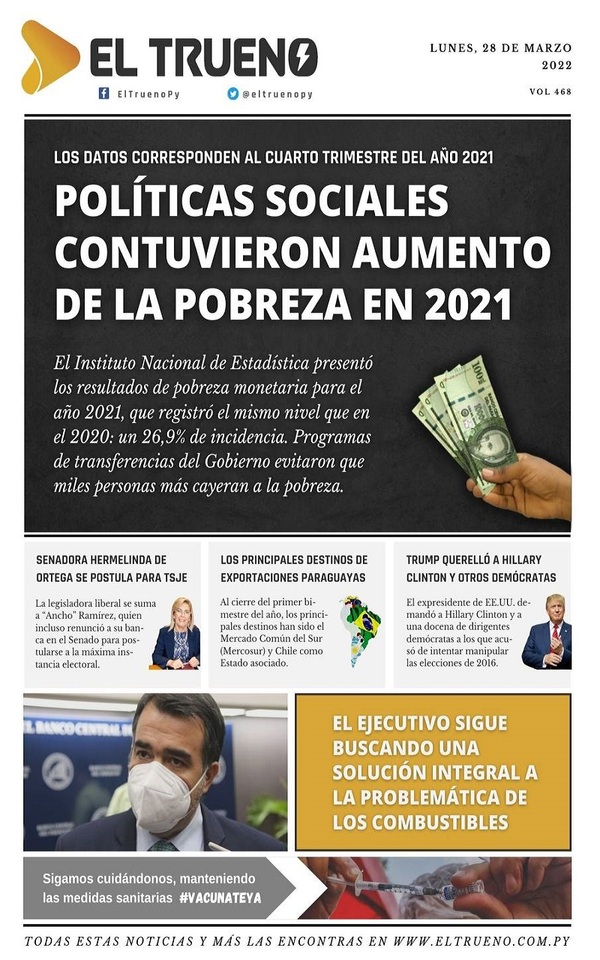 Portadas de este lunes 28 de marzo de 2022