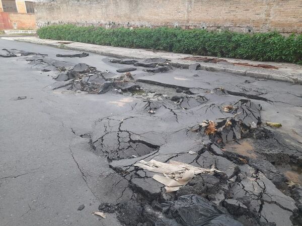 Intransitable calle en barrio Jara de Asunción - Nacionales - ABC Color