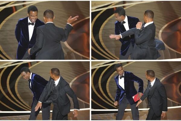 Escándalo sin precedentes en los Oscar: Will Smith le dio un golpe a Chris Rock por burlarse de la alopecia de su esposa
