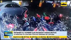Detienen al hombre que incendió varias motos - ABC Noticias - ABC Color