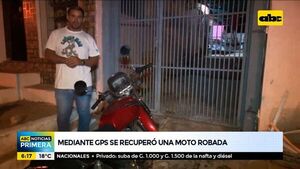 Mediante GPS se recuperó una moto robada - ABC Noticias - ABC Color