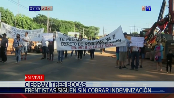 Frentistas cierran Tres Bocas ante falta de respuestas del MOPC
