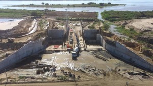 Defensa Costera de Pilar: sigue carga de hormigón en estación de bombeo del arroyo San Lorenzo - .::Agencia IP::.