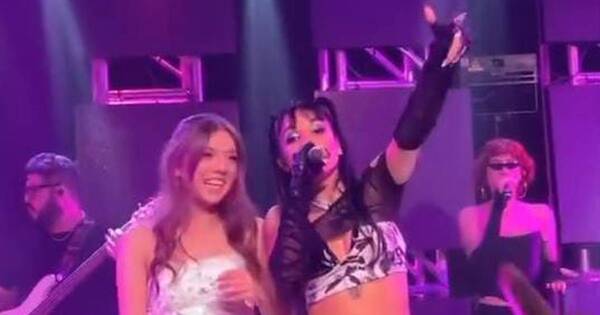La Nación / La cantante María Becerra actuó en una fiesta de 15 en Ciudad del Este