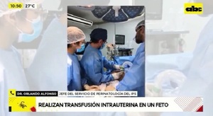 Realizan exitosa transfusión intrauterina en el IPS