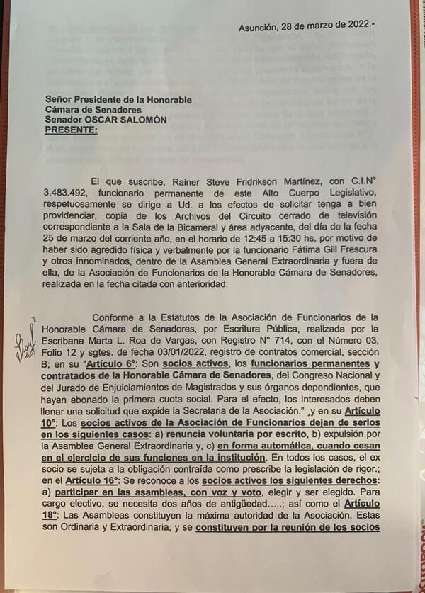 Incidentes en asamblea de funcionarios del Senado - 1000 Noticias