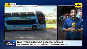 Pasaje al interior subirá después de semana santa - ABC Noticias - ABC Color