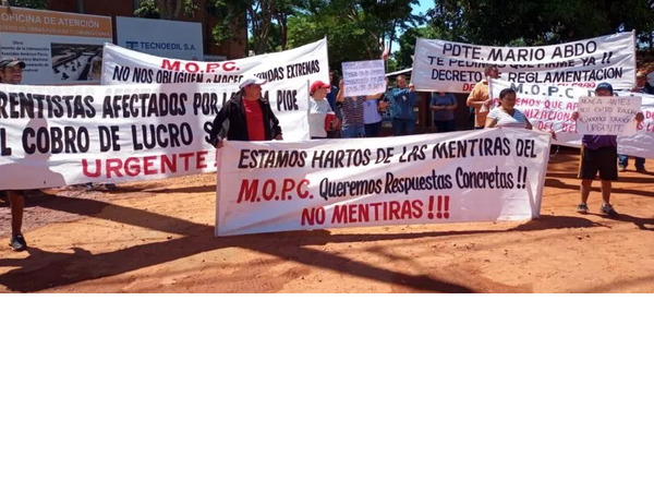 Frentistas de 3 Bocas siguen con protestas: Exigen al MOPC pago de indemnizaciones