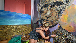 Retratan a Putin con cartuchos de balas