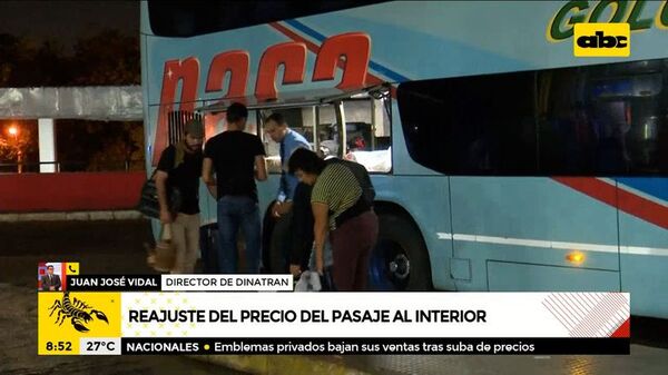 Transporte público al interior: pasaje podría subir entre 15 y 20% - ABC Noticias - ABC Color
