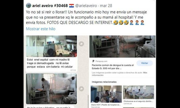 Joven envió fotos falsas de que estaba en el hospital con su mamá para no ir al trabajo - OviedoPress