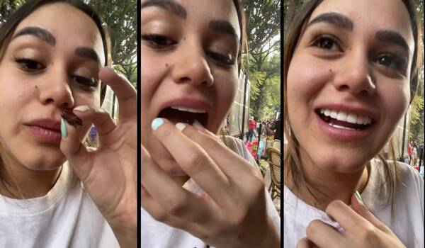 Crónica / [VIDEO] Modelo paraguaya comió bichos y le pasó esto...