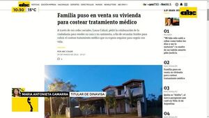 Familia puso en venta su vivienda para costear tratamiento médico - ABC Noticias - ABC Color