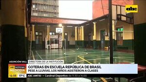Goteras en Escuela República de Brasil  - ABC Noticias - ABC Color