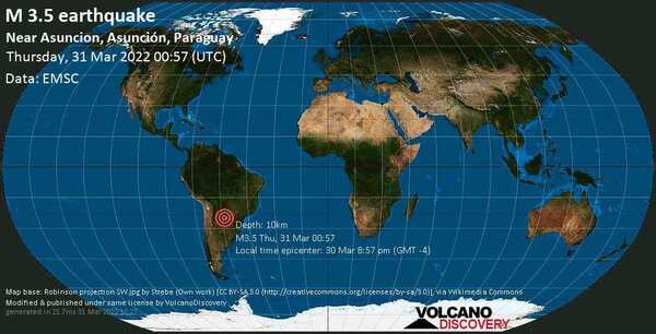 Sismo de anoche fue de entre 3,5 y 4,6 grados de intensidad y tuvo su epicentro en Villa Hayes - Megacadena — Últimas Noticias de Paraguay