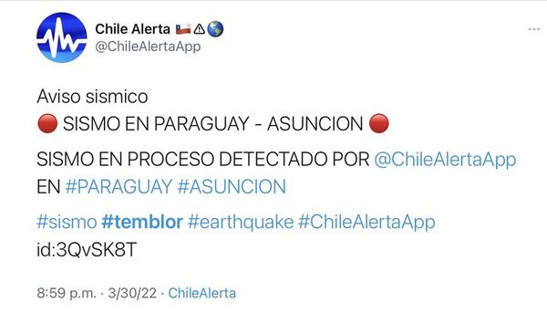 Sismo de anoche tuvo su epicentro en Villa Hayes y fue de entre 3,5 y 4,6 grados